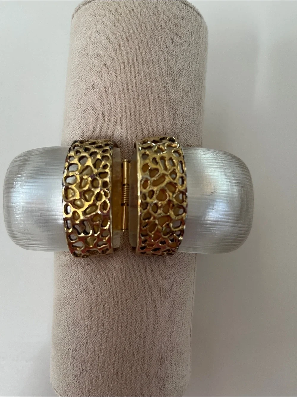 Alexis Bittar Turquoise Stone Filigree Cuff Bracelet - Blue and Brown Accents